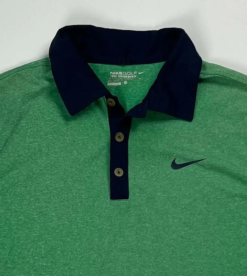 Nike Golf Tour Performance Dri-FIT Scotland Run Embroidered Polo Shirt Size M